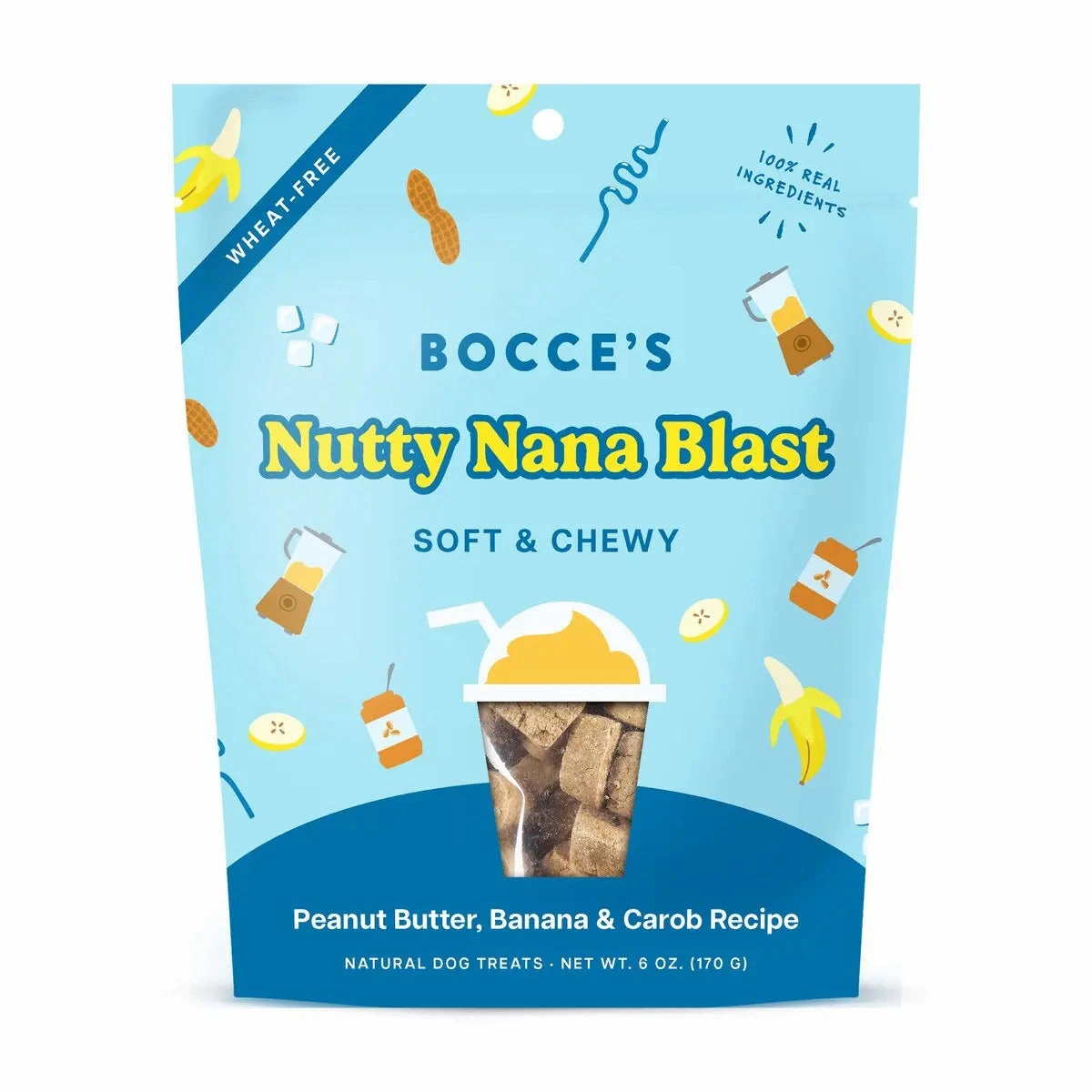 Bocce's Bakery Nutty Nana Blast Soft & Chewy Dog Treats 6oz