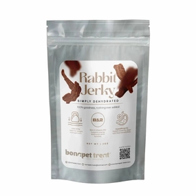 Bonapet Digestible Rabbit Jerky for Dogs with Allergies & Food Sensitivities 4 oz