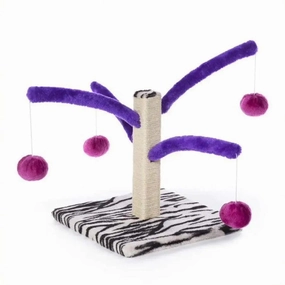 Bounce 'n Spring Cat Scratcher Scratching Post Multi-Color