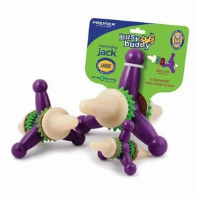 Busy Buddy Jack Dog Toy Purple, White