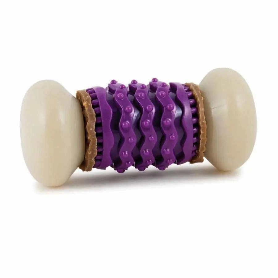 Busy Buddy Nobbly Nubbly Dog Toy Purple, White