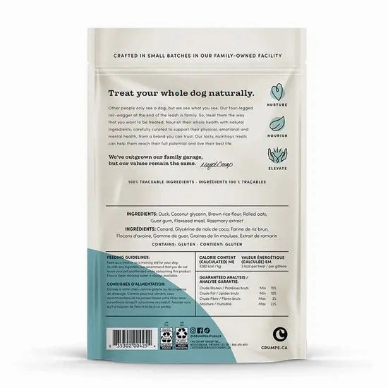 Crump's Naturals Semi Moist Duck Mini Trainers Dog Treats