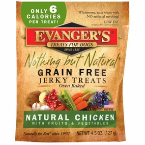 Evanger's Nothing But Natural Organic Chicken Jerky Dog Treats 4.5 oz