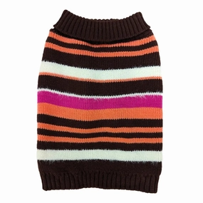 Fashion Pet Retro Stripe Sweater Plum