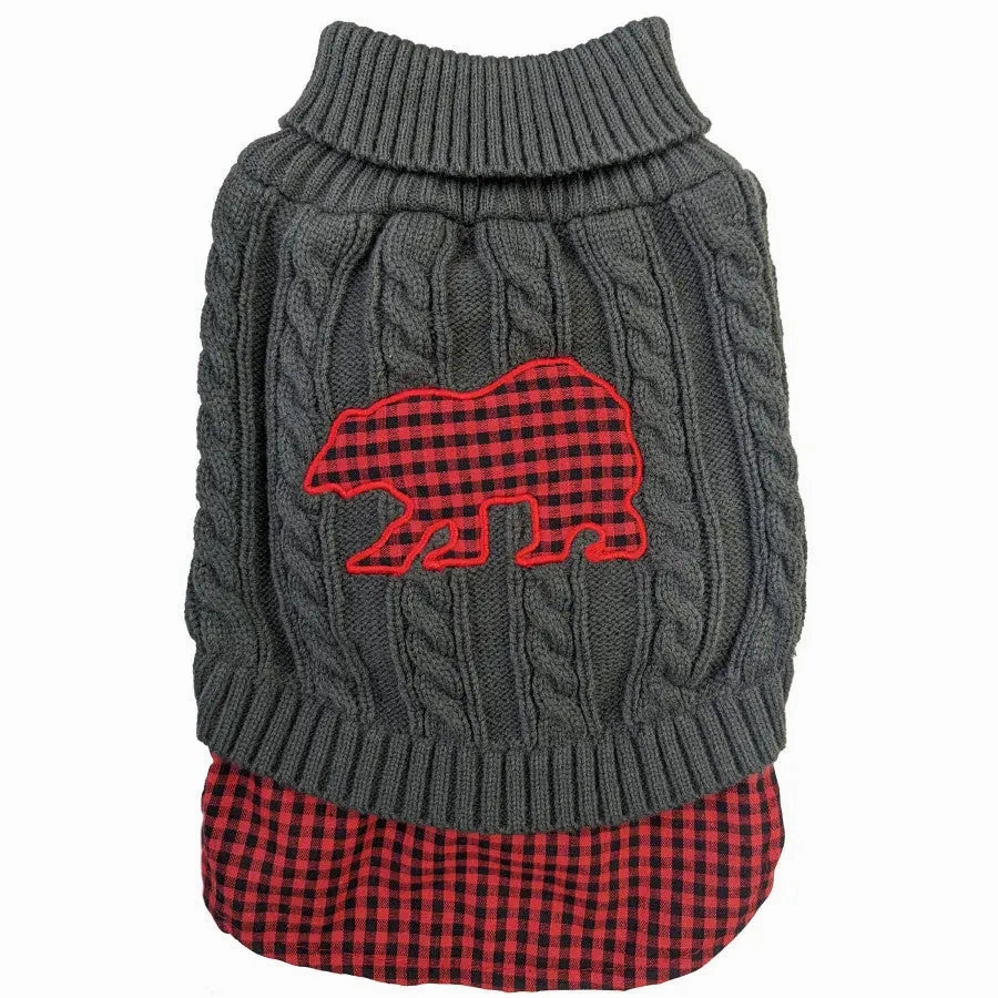 Fashion Pet Un-Tucked Plaid Sweater
