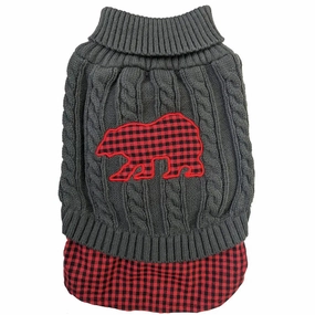 Fashion Pet Un-Tucked Plaid Sweater