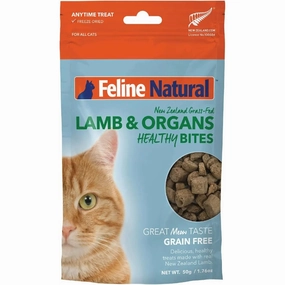 Feline Natural Lamb Healthy Bites Grain-Free Freeze-Dried Cat Treats 1.76oz