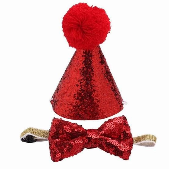 Glitter Party Hat & Bow Tie
