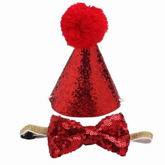 Glitter Party Hat & Bow Tie