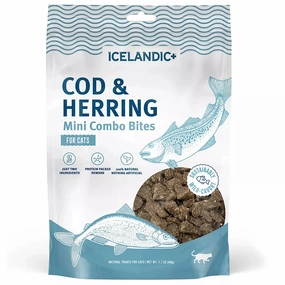 Icelandic  Cod & Herring Mini Combo Bites Treats For Cats 1.7 oz