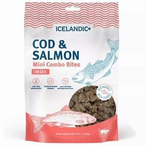 Icelandic  Cod & Salmon Mini Combo Bites Treats For Cats 1.7 oz