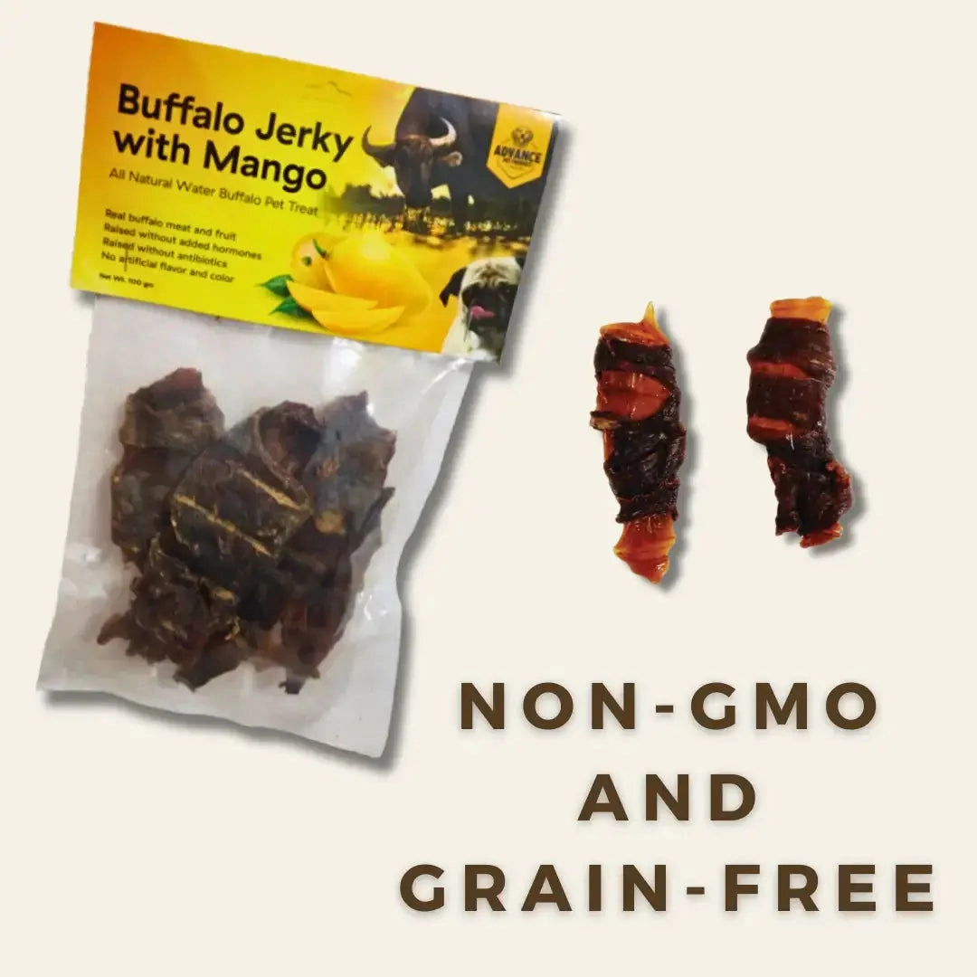Long Lasting Water Buffalo Jerky Treats for Healthy Dog Chewing