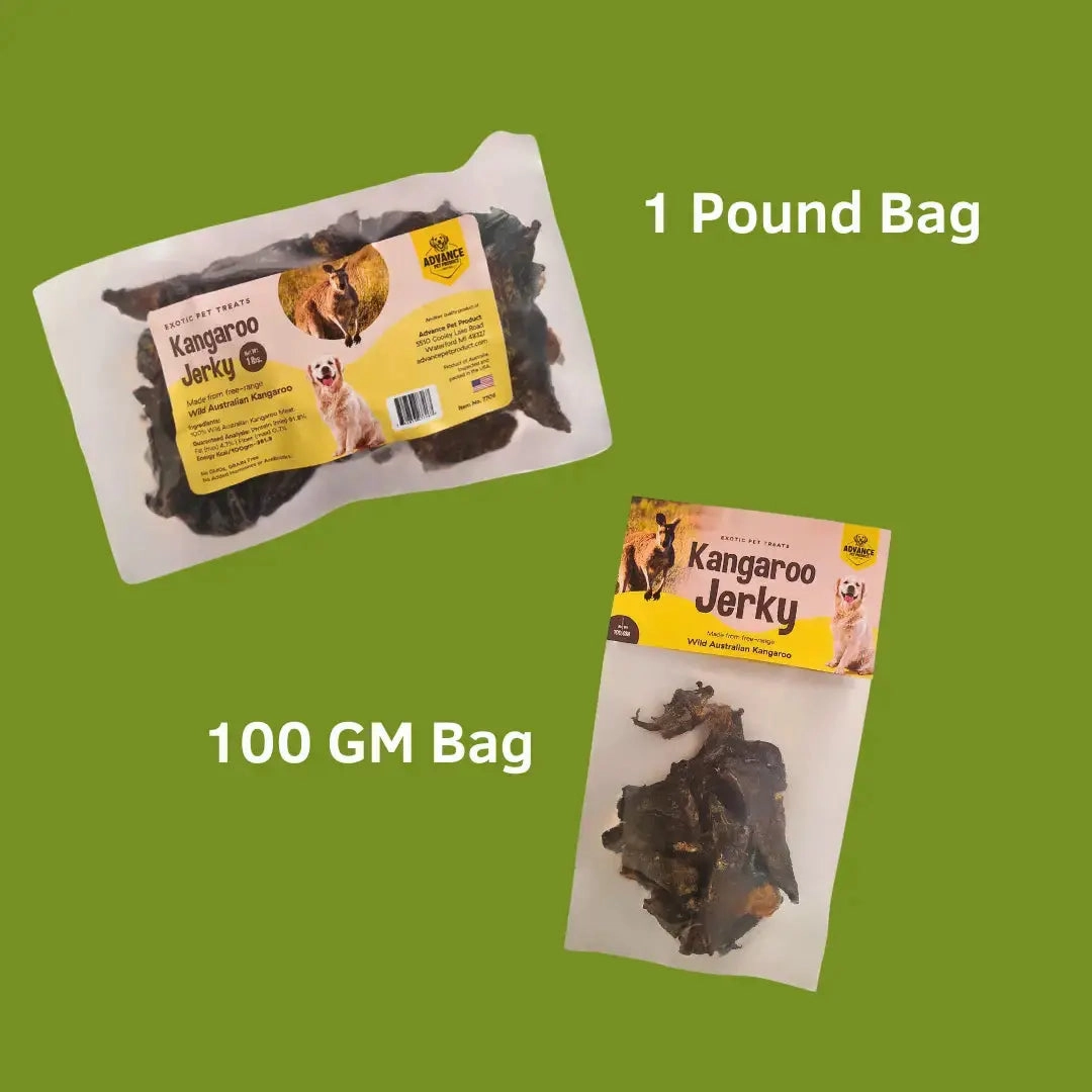 Low-Fat Kangaroo Jerky for Dogs with Food Sensitivities