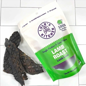 Lulu's Kitchen Lamb Roast Lamb Liver Dog Treats 100g
