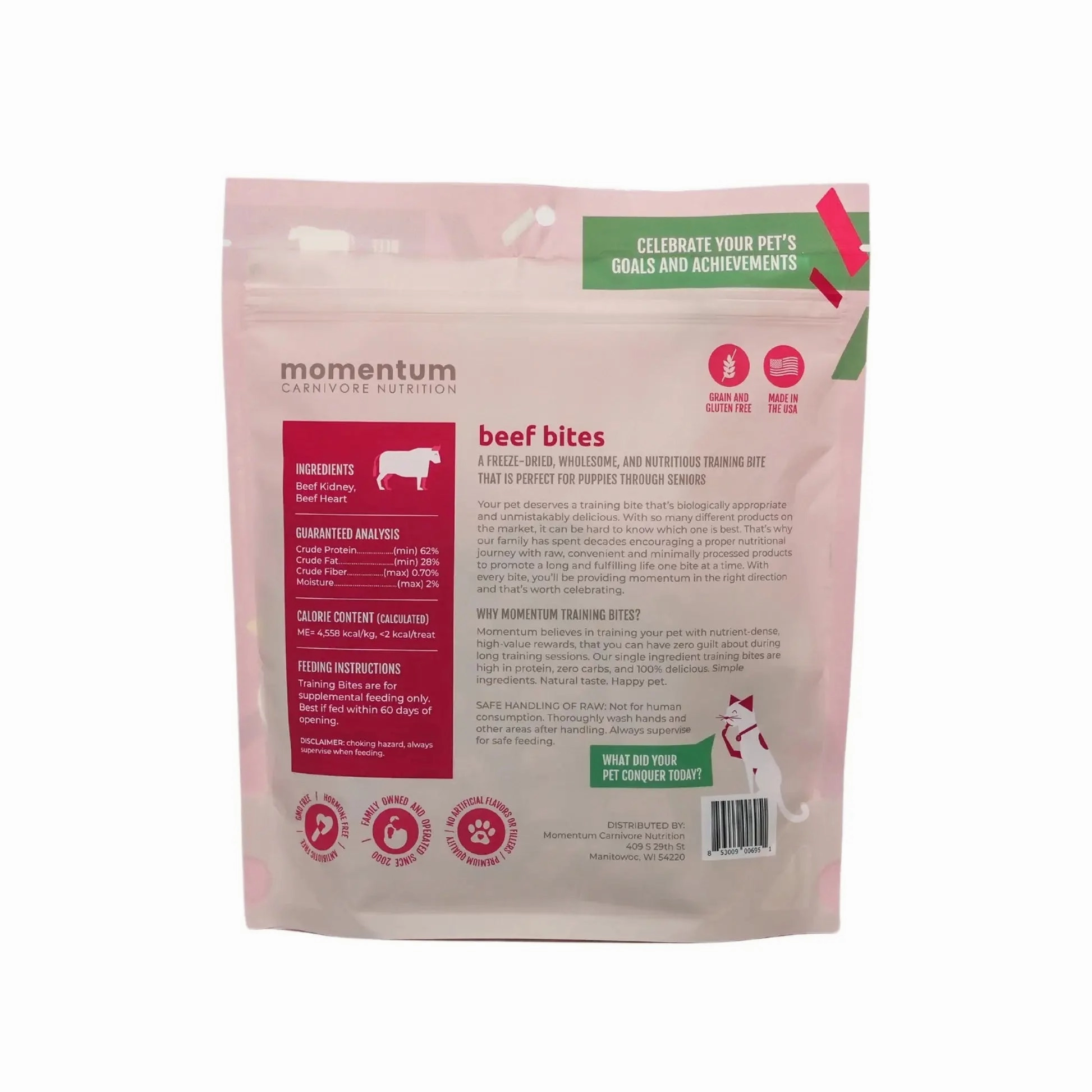 Momentum Carnivore Nutrition Freeze-Dried Training Bites for Dogs 2.5oz