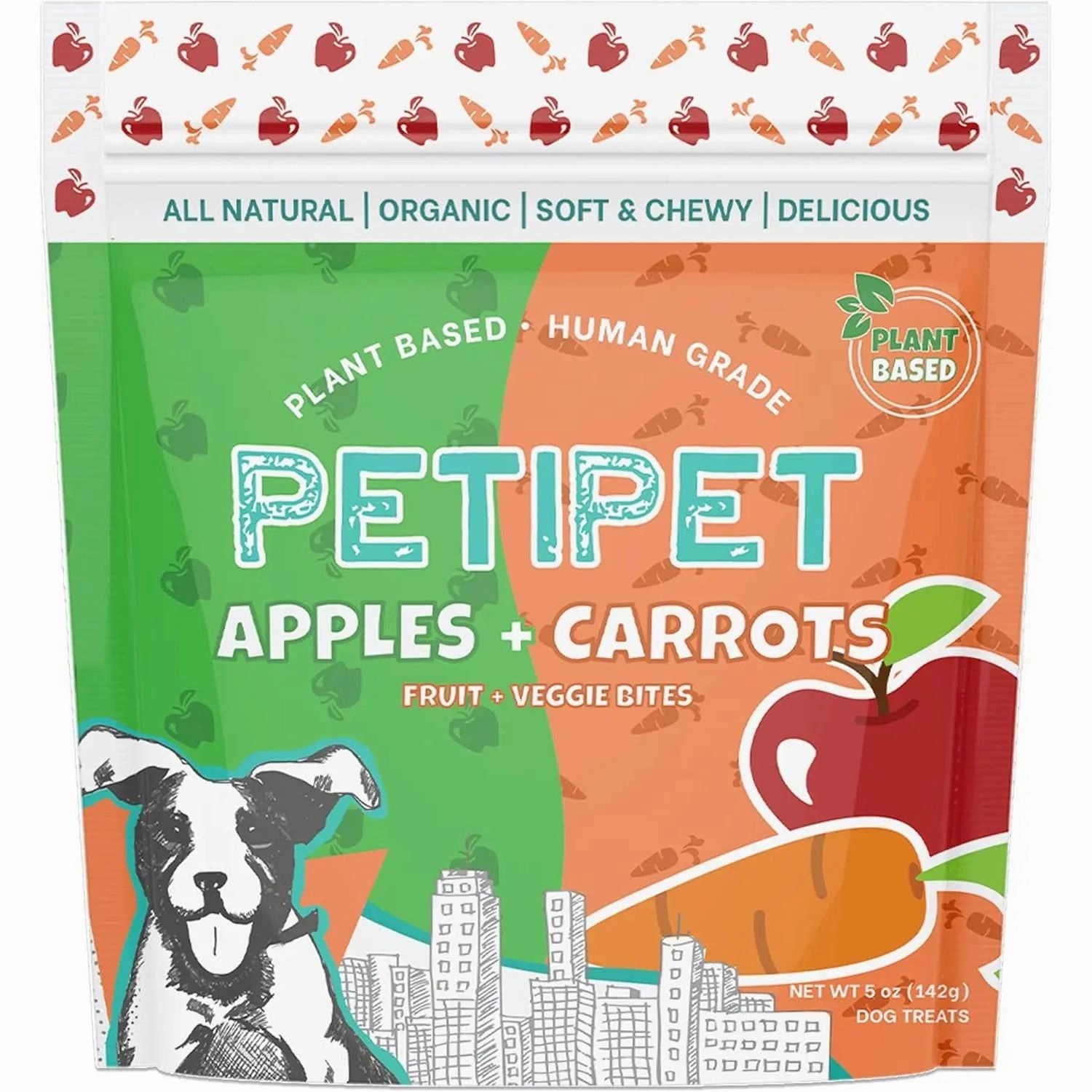 PETIPET Apples   Carrots Bites Soft & Chewy Dog Treats 5 oz