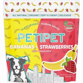 PETIPET Bananas   Strawberries Bites Soft & Chewy Dog Treats 5 oz
