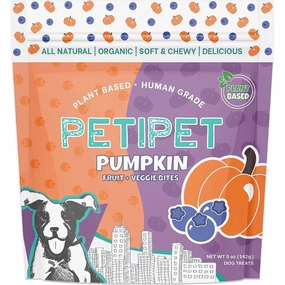 PETIPET Pumpkin Fruit   Veggie Bites Gluten-Free Adult Soft & Chewy Dog Treats 5oz