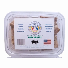 Raw Dog Barkery Pork Hearts Freeze-Dried Dog Treats