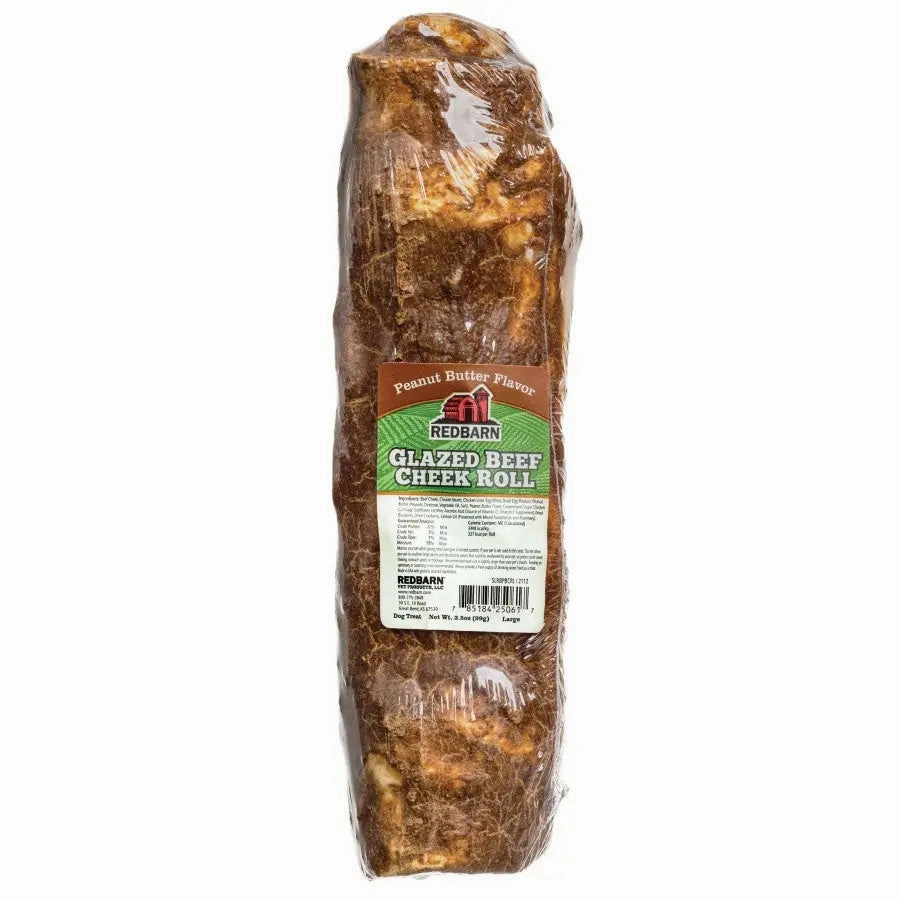 Redbarn Pet Products Glazed Beef Cheek Roll Dog Treat