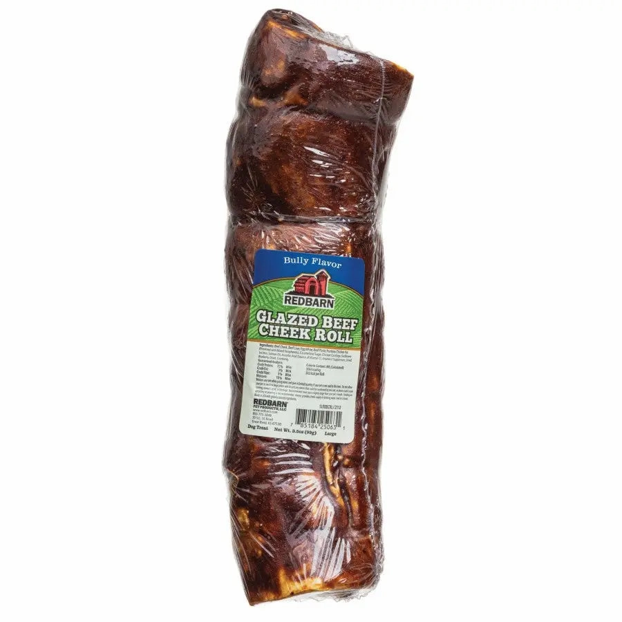 Redbarn Pet Products Glazed Beef Cheek Roll Dog Treat
