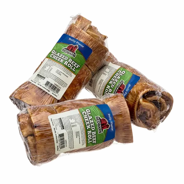 Redbarn Pet Products Glazed Beef Cheek Roll Dog Treat