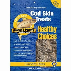 Savory Prime Cod Skin Crunchy Bites Dog Treats
