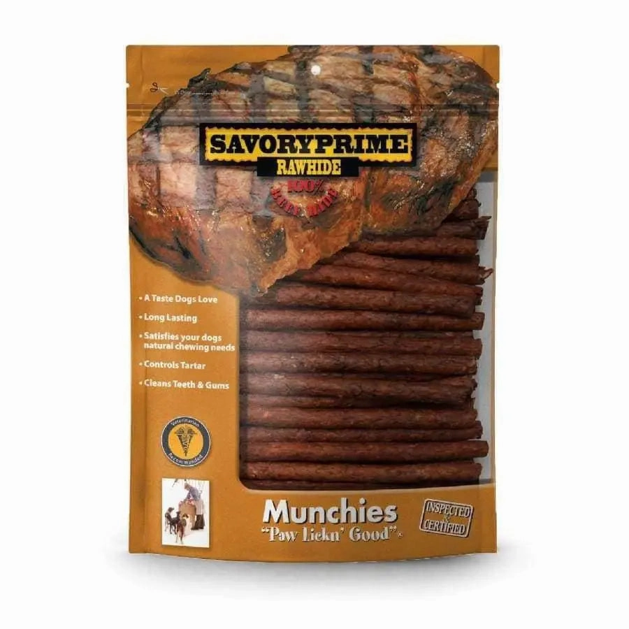 Savory Prime Munchie Sticks Beef Dog Treat 5 in, 100 pk
