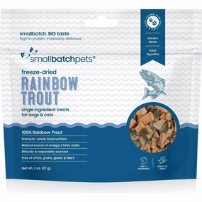 Smallbatch Pets Freeze-Dried Skin-On Rainbow Trout Dog & Cat Treat 2oz