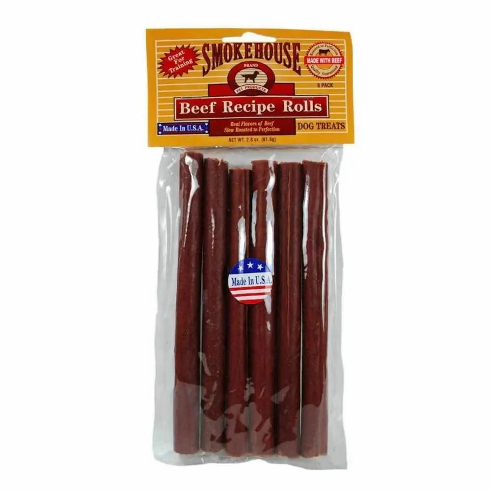 Smokehouse USA Made Beefy Rolls Dog Treats