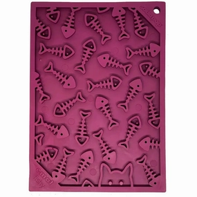 SodaPup TPE eMat Fishy Enrichment Lick Mat Plum