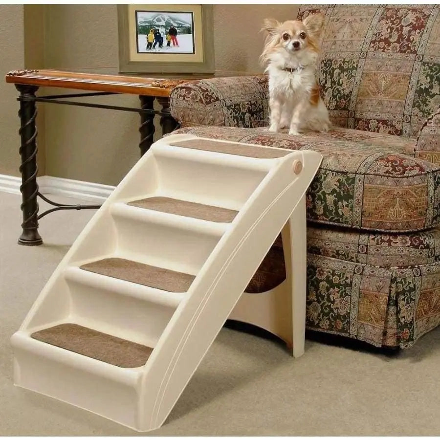 Solvit Products CozyUp Folding Pet Steps Tan