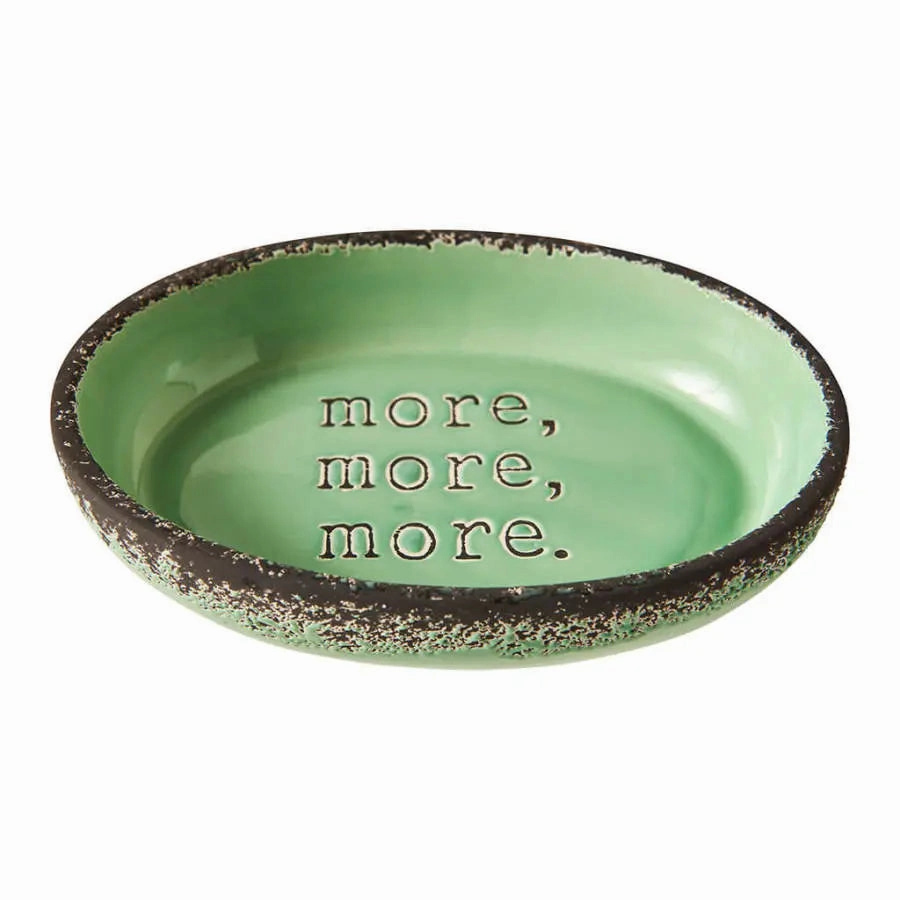 Spot More More Ceramic Cat Bowl 6 in
