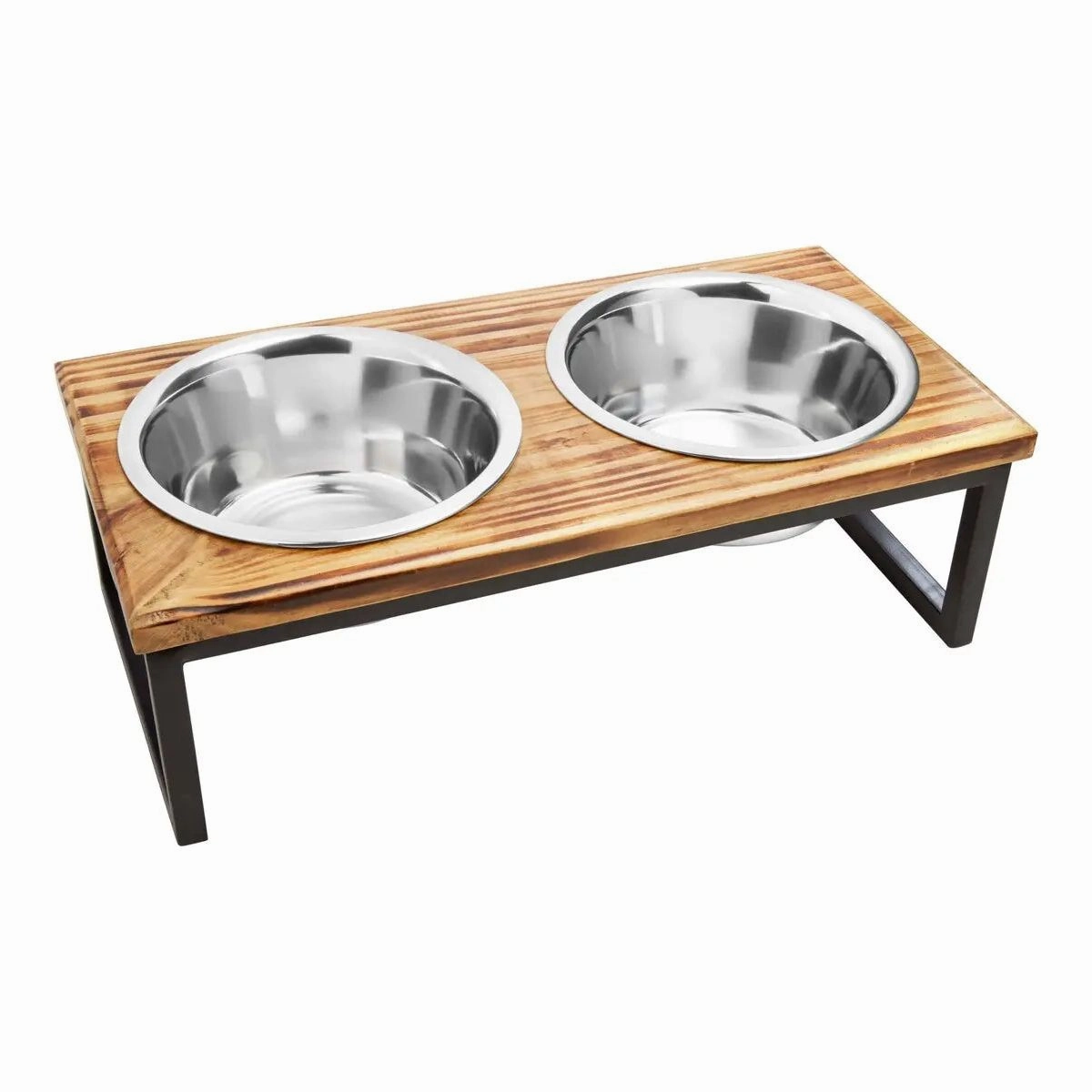 ThoozyPet Contempory Wooden Double Diner Dog Bowl