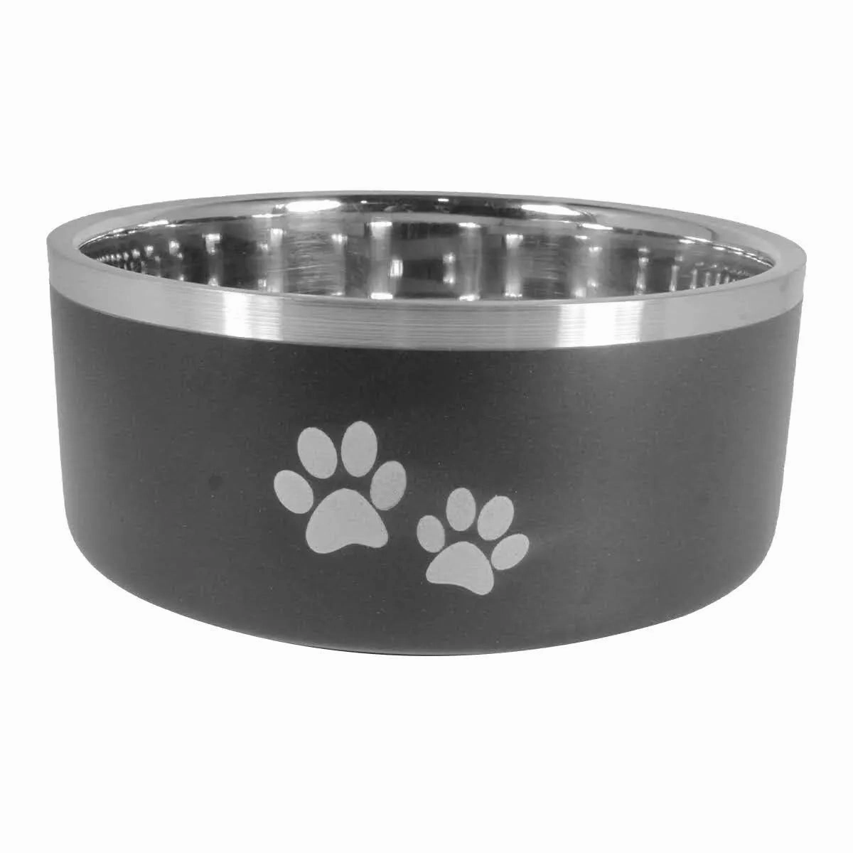 ThoozyPet Double Wall Dog & Cat Bowl with Paws