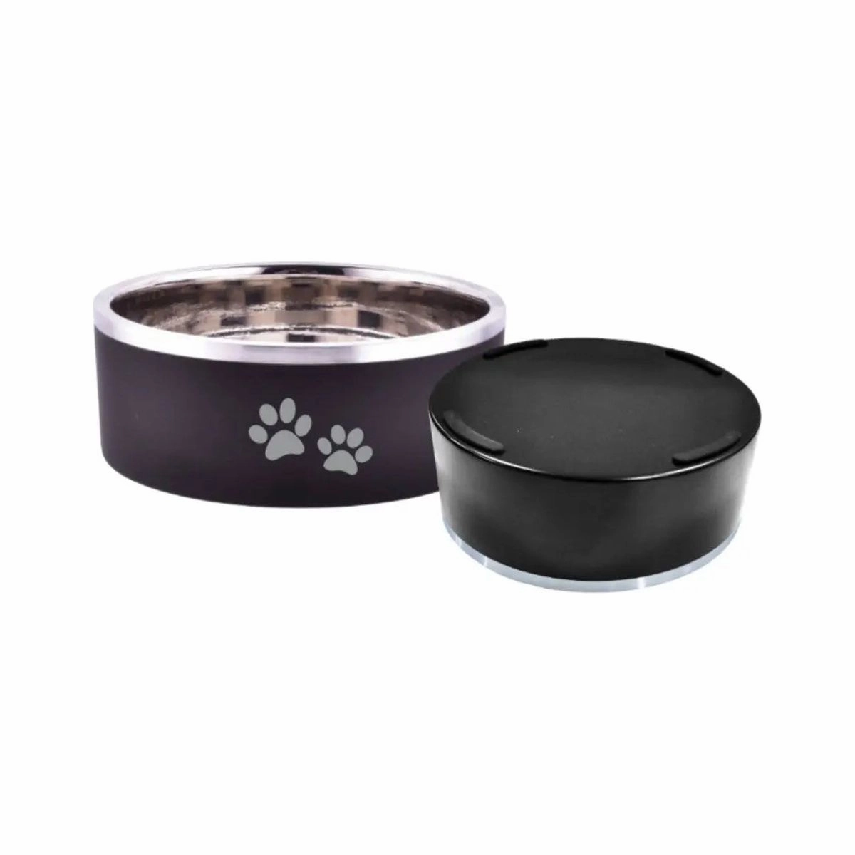 ThoozyPet Double Wall Dog & Cat Bowl with Paws