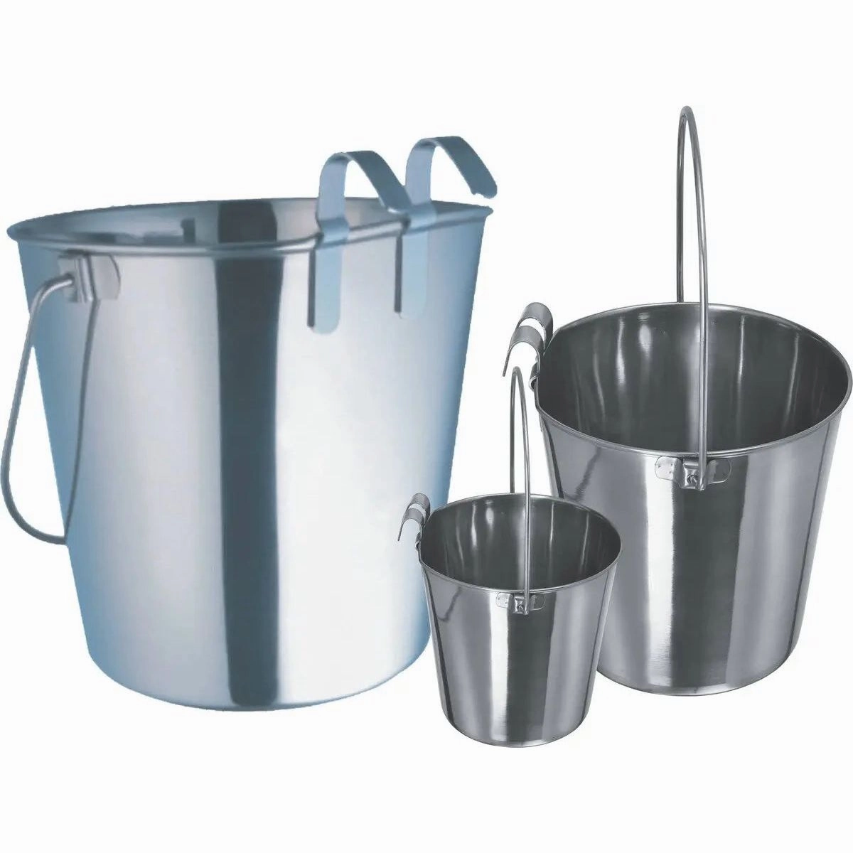 ThoozyPet Heavy Duty Flat Sided Pail with Two Hooks