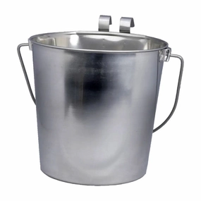 ThoozyPet Heavy Duty Flat Sided Pail with Two Hooks