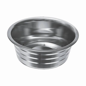 ThoozyPet Standard Feeding Dishes with Silver Stripe